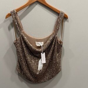 NWT Anthropologie Sequined top